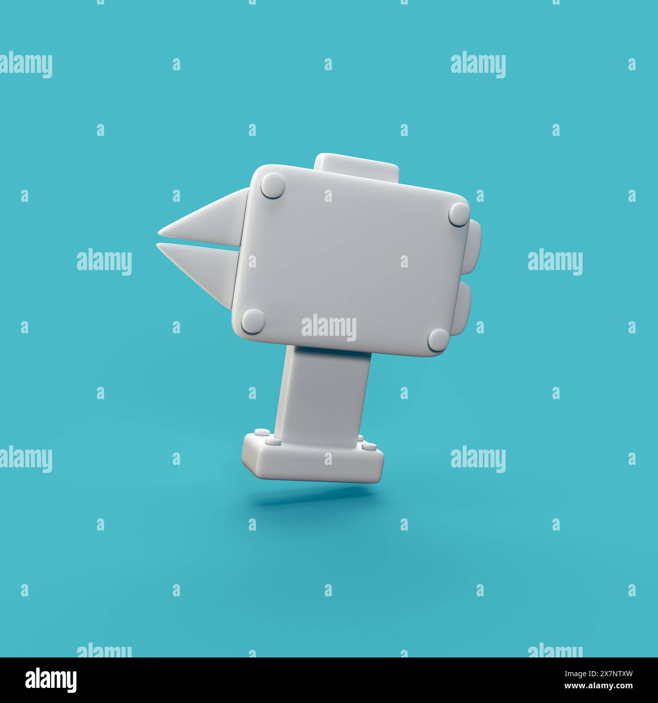 Sign post direction - stylized 3d CGI icon object, Not gen Ai Stock Photo