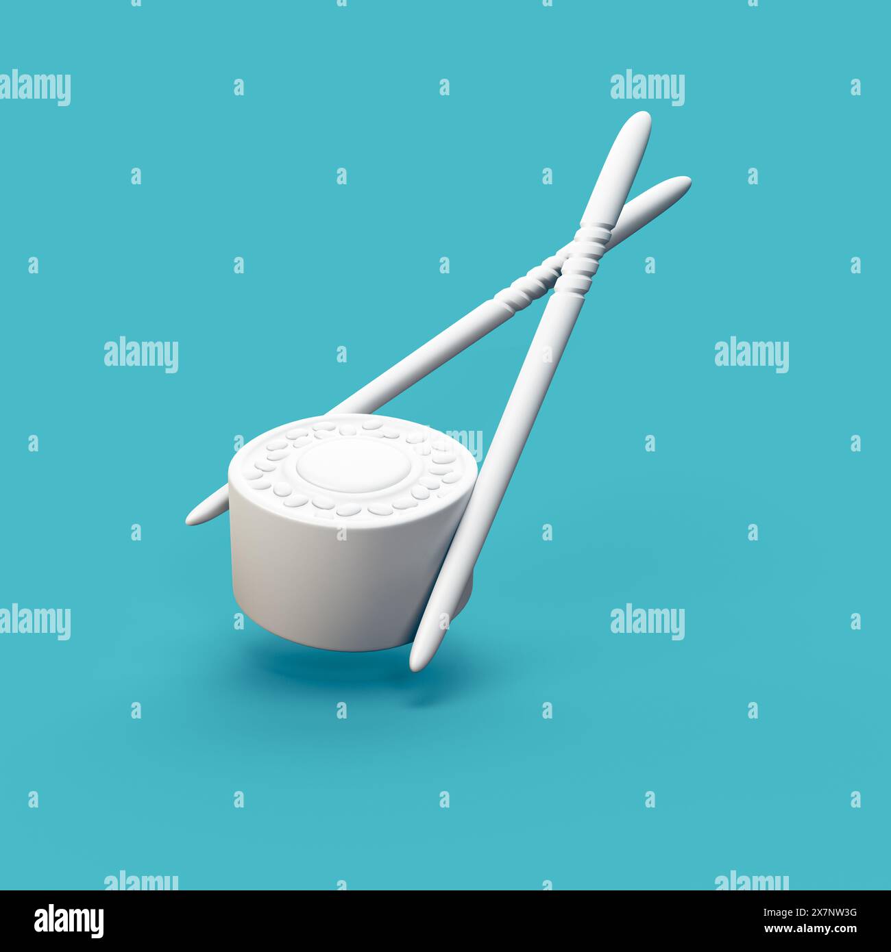 Sushi with sticks - stylized 3d CGI icon object, Not gen Ai Stock Photo ...