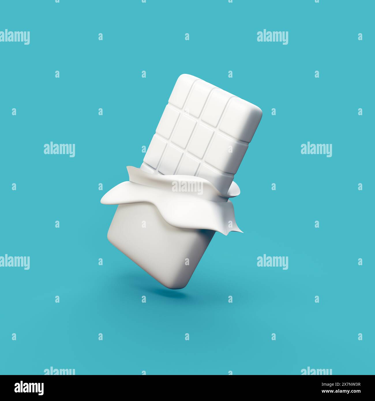 Opened chocolate bar - stylized 3d CGI icon object, Not gen Ai Stock ...