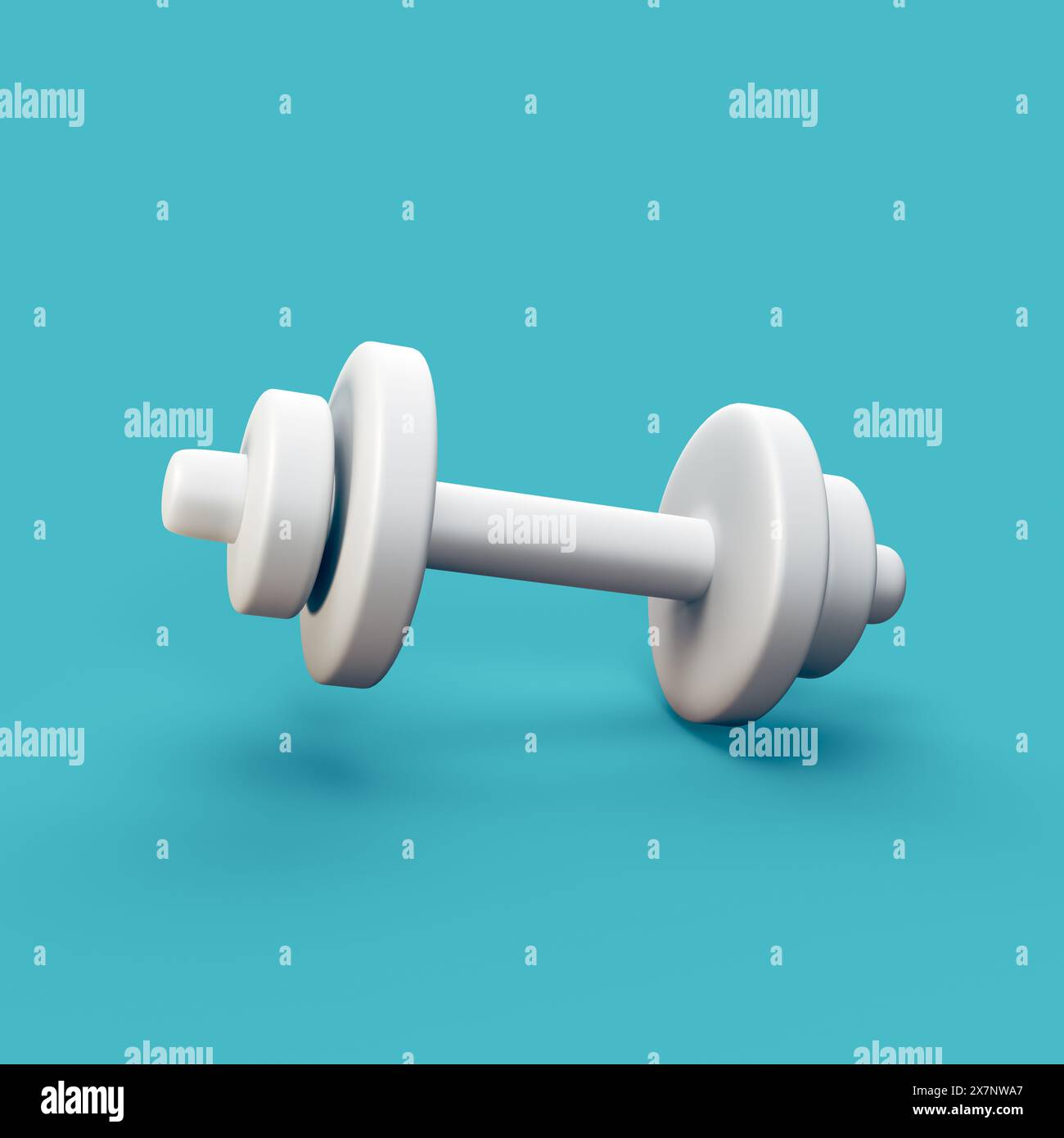 Gym barbell - stylized 3d CGI icon object, Not gen Ai Stock Photo - Alamy