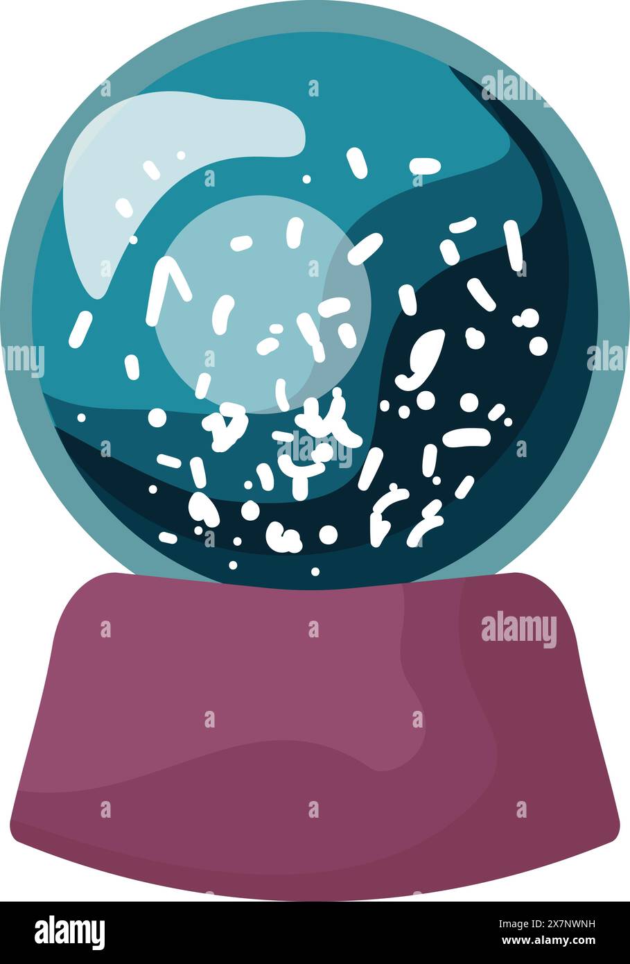 Crystal ball illustration on white background Stock Vector