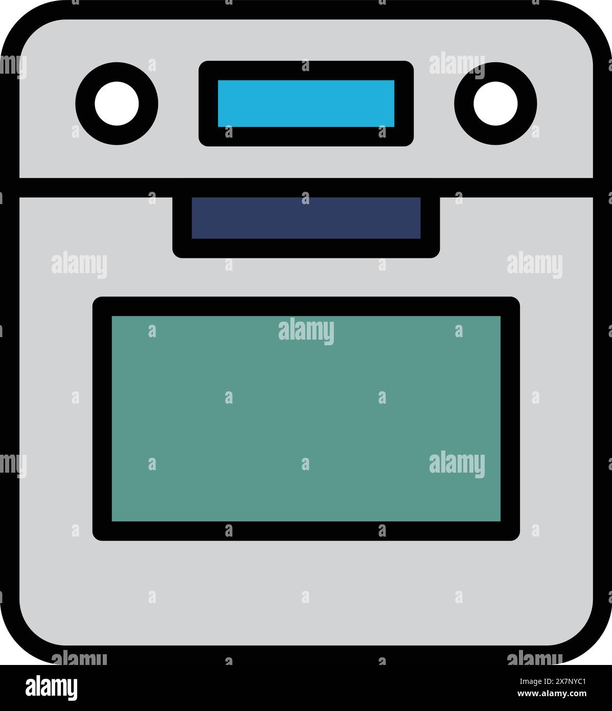 A Oven for cooking icon illustration in line style Stock Vector Image ...