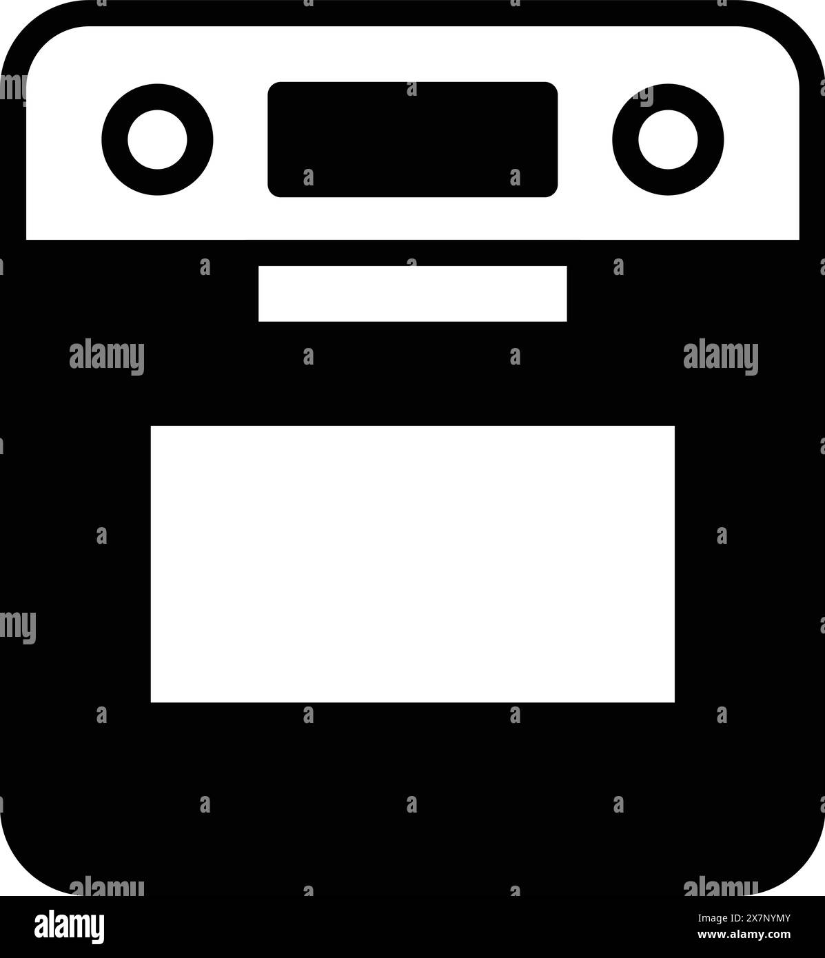 A Oven for cooking icon illustration in line style Stock Vector Image ...