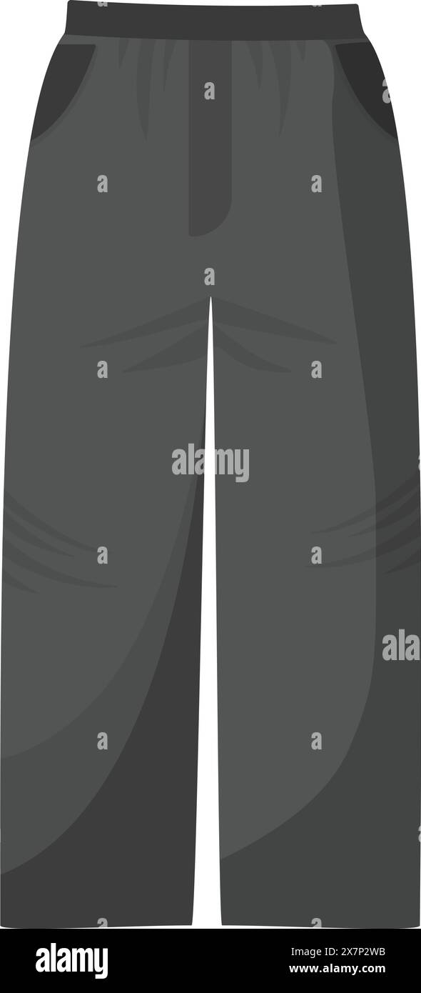 Flat design illustration of casual black pants Stock Vector Image & Art ...
