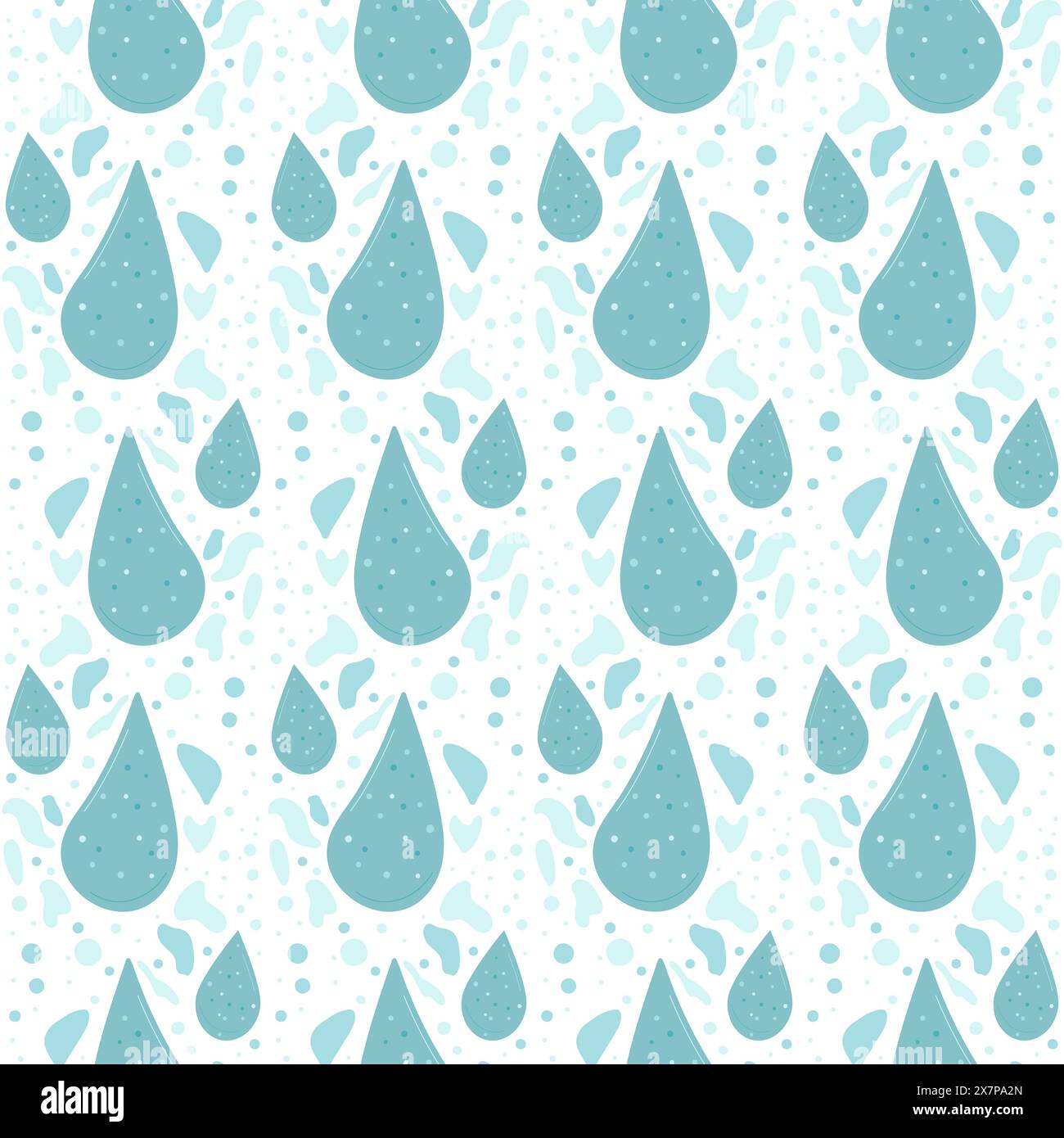 Water drops seamless pattern. Clean drink endless background. Vector ...