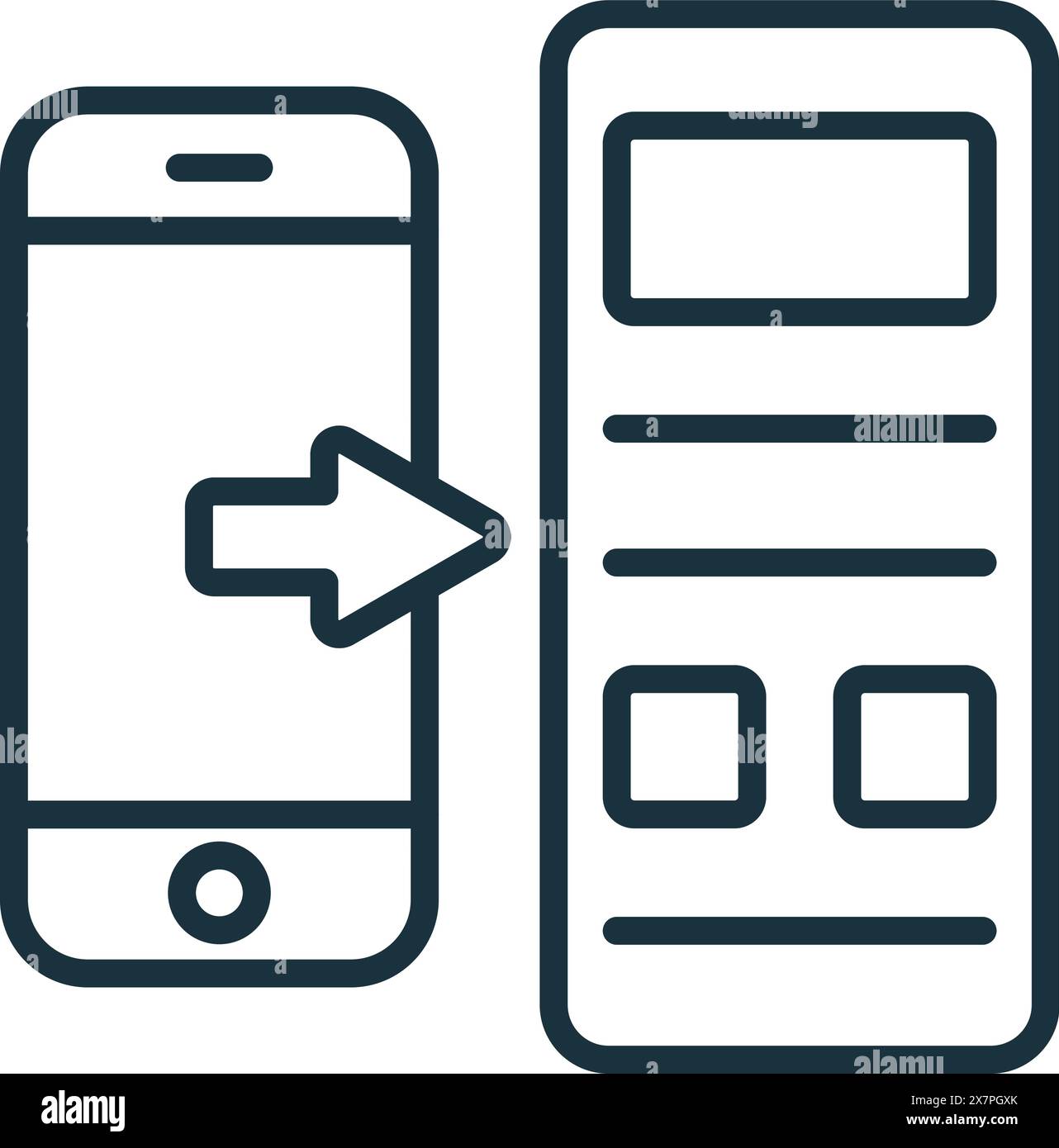 Mobile Landing Pages icon. Monochrome simple Mobile Marketing And ...