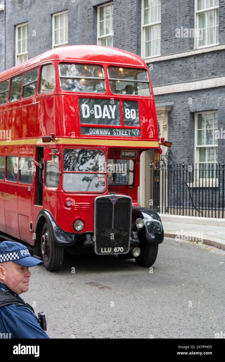 London, UK. 21st May, 2024. D Day  80th anniversary commemorations in Downing Street London UK Credit: Ian Davidson/Alamy Live News Stock Photo