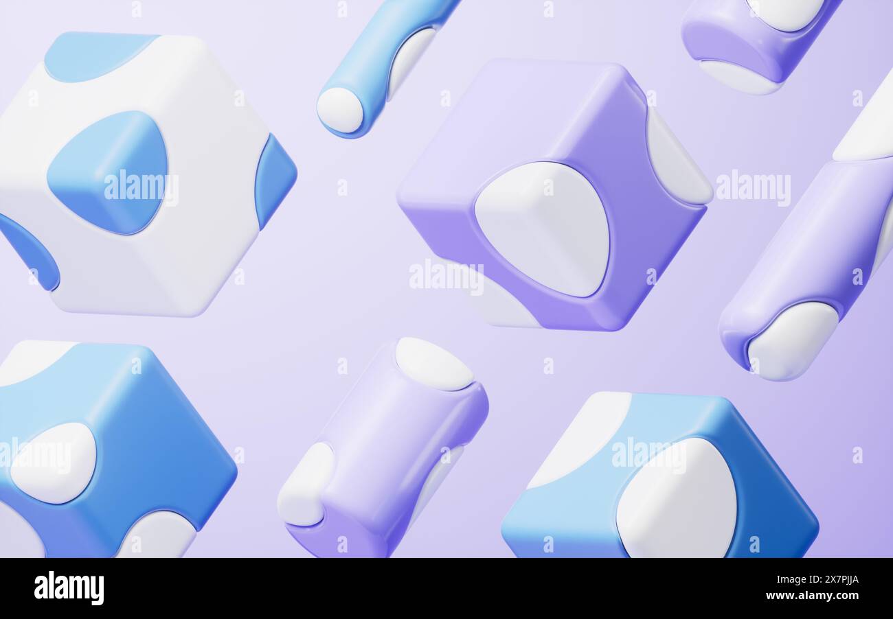 Cartoon illustration basic geometric shapes hi-res stock photography ...