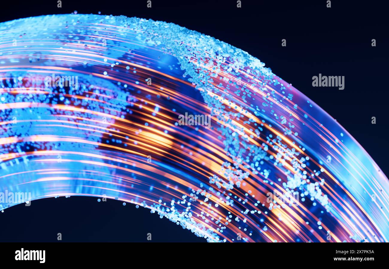 Abstract golden 3d lines refraction hi-res stock photography and images ...