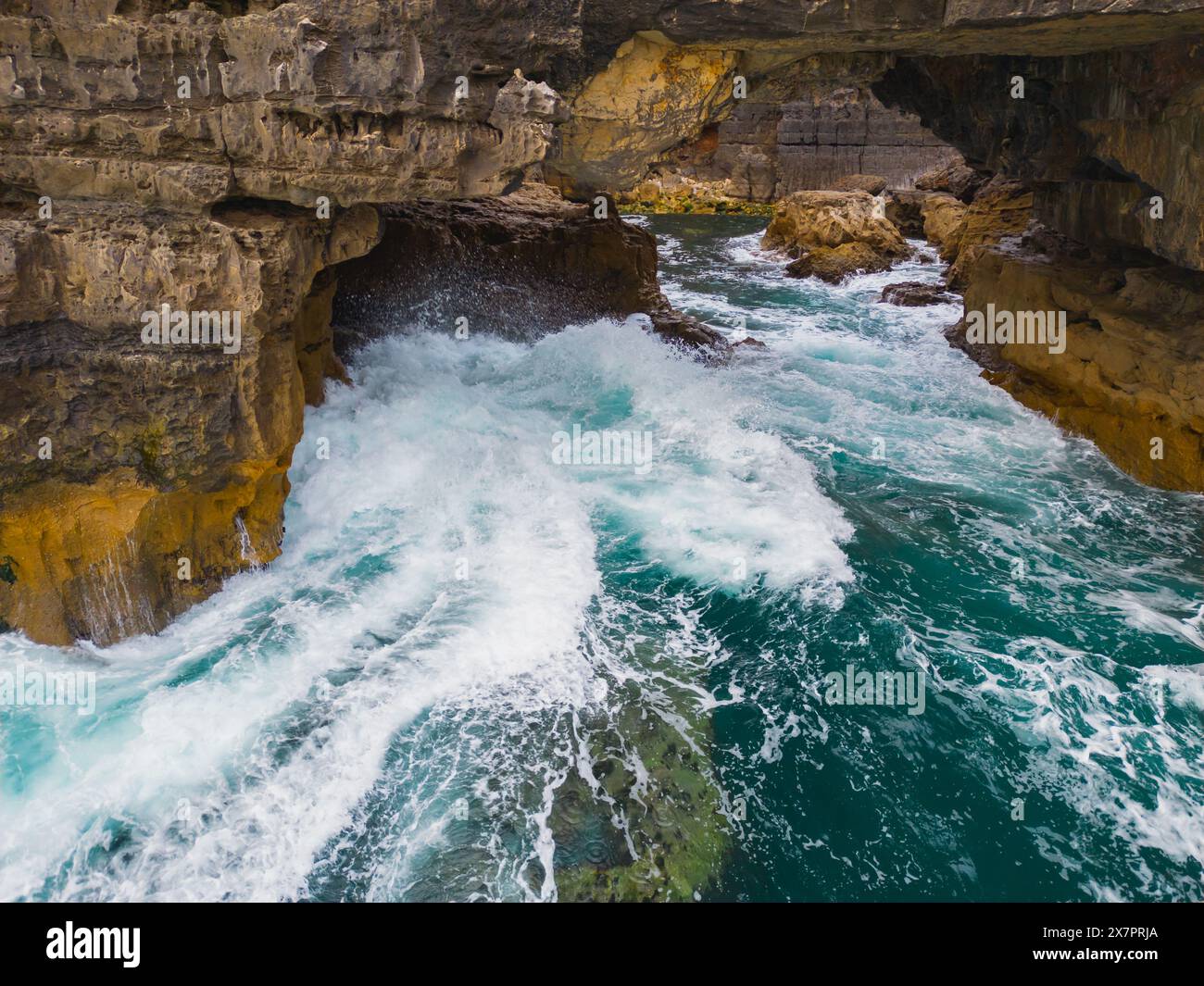 Boca do Inferno (Devil's Mouth) in Cascais is a huge grotto in the ...