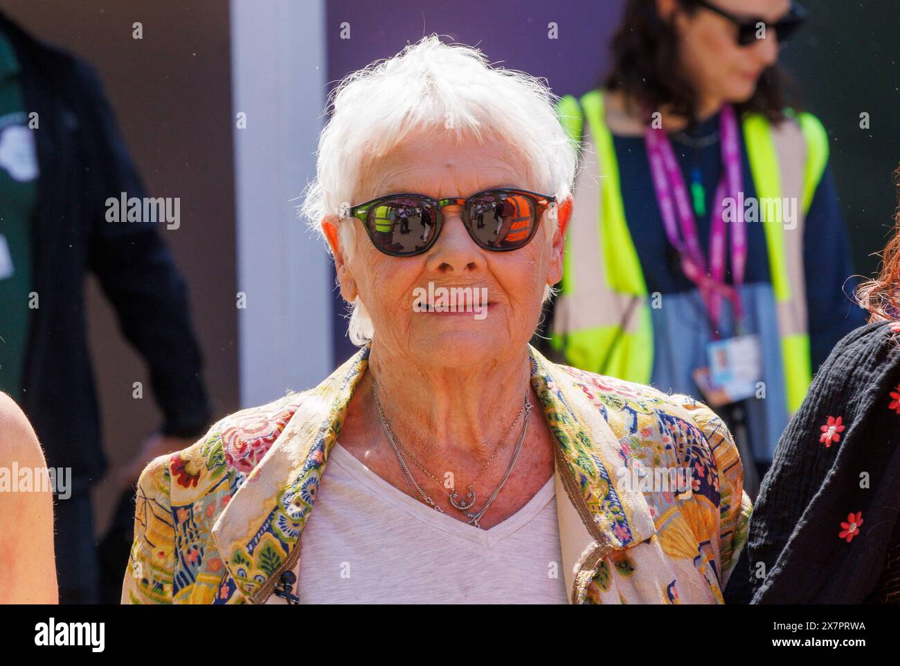 Actress Dame Judi Dench at the RHS Chelsea Flower Show. Stock Photo