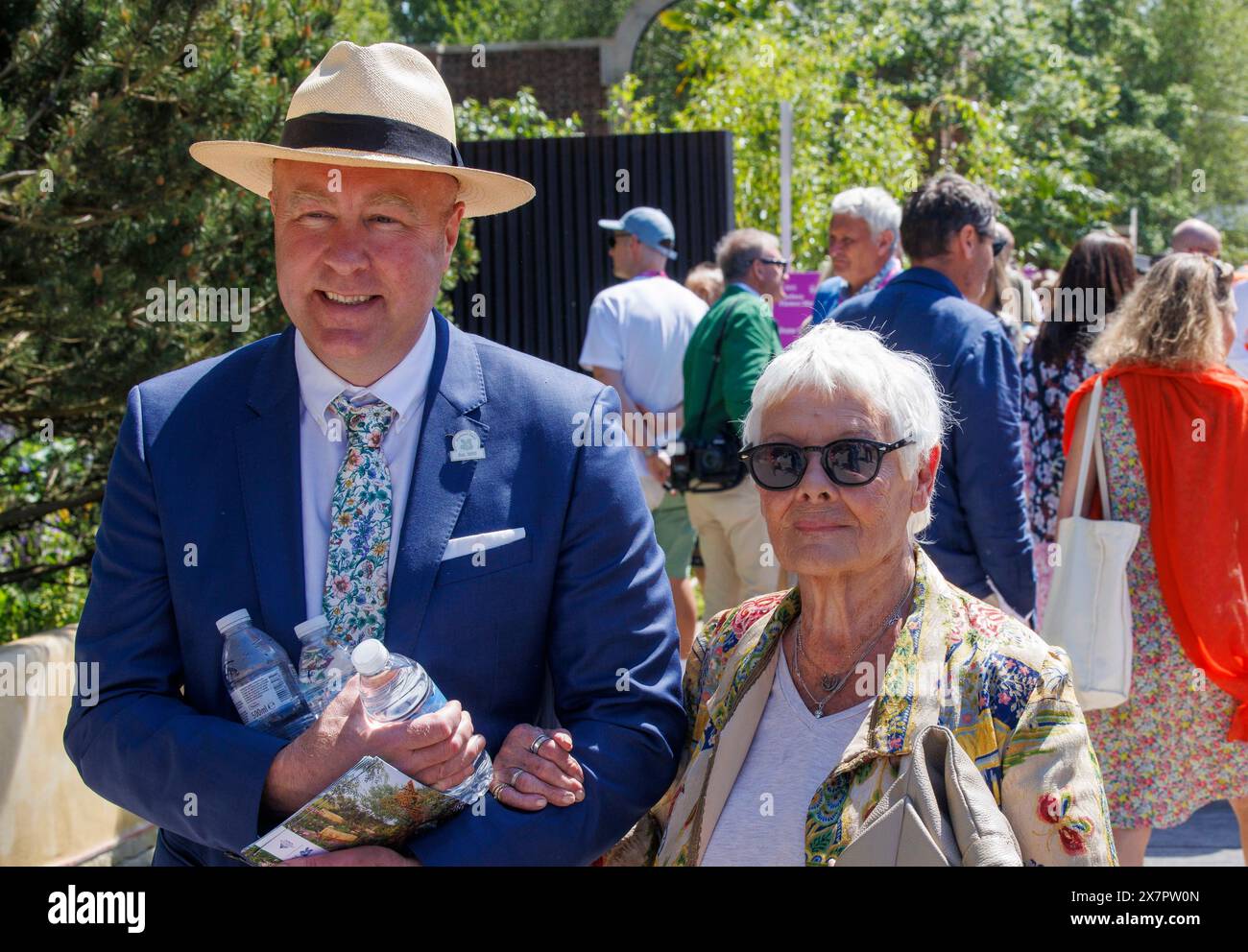 Actress and National Treasure, Dame Judi Dench, at the RHS Chelsea Flower Show. Stock Photo