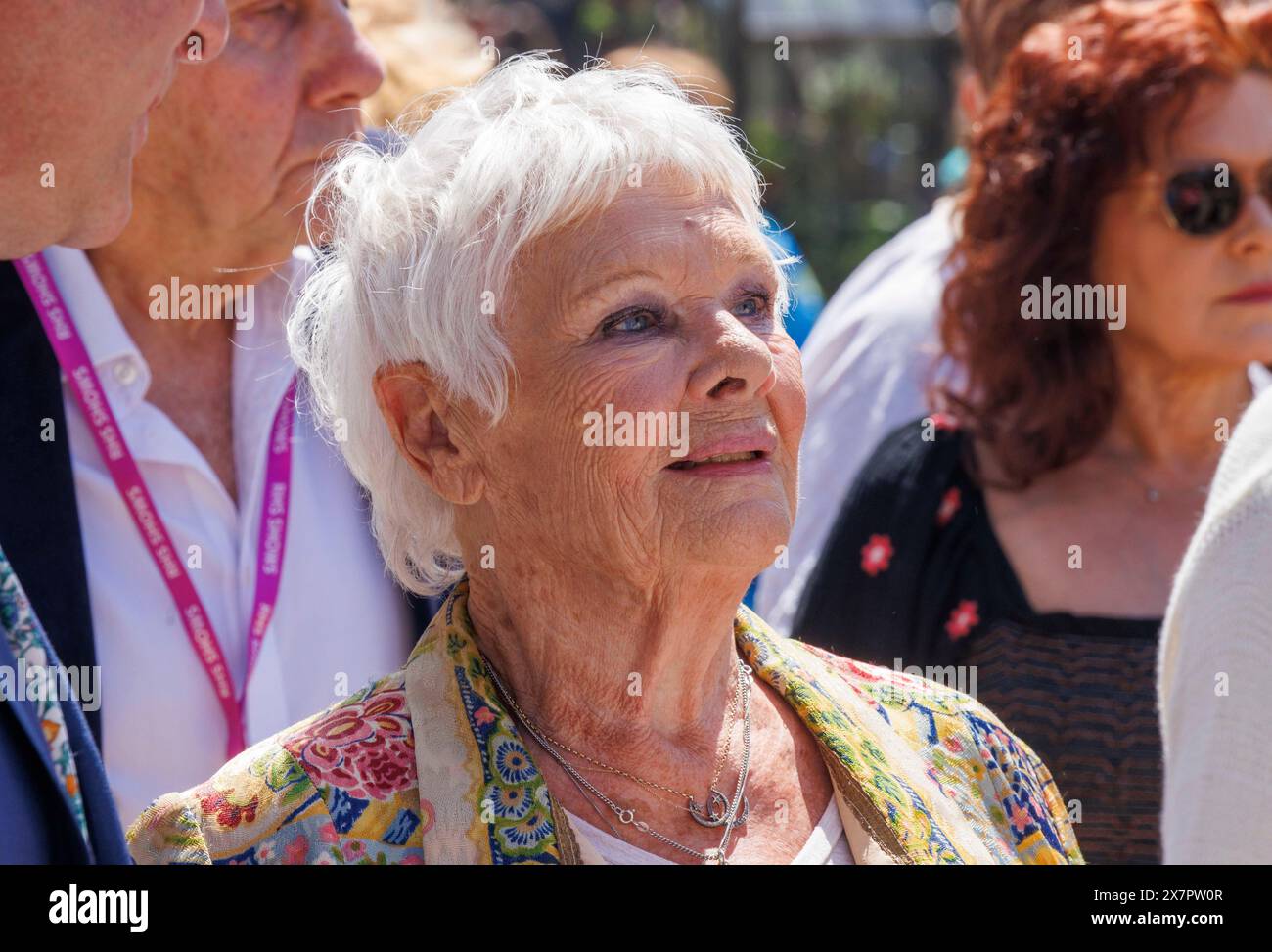 Actress Dame Judi Dench at the RHS Chelsea Flower Stock Photo