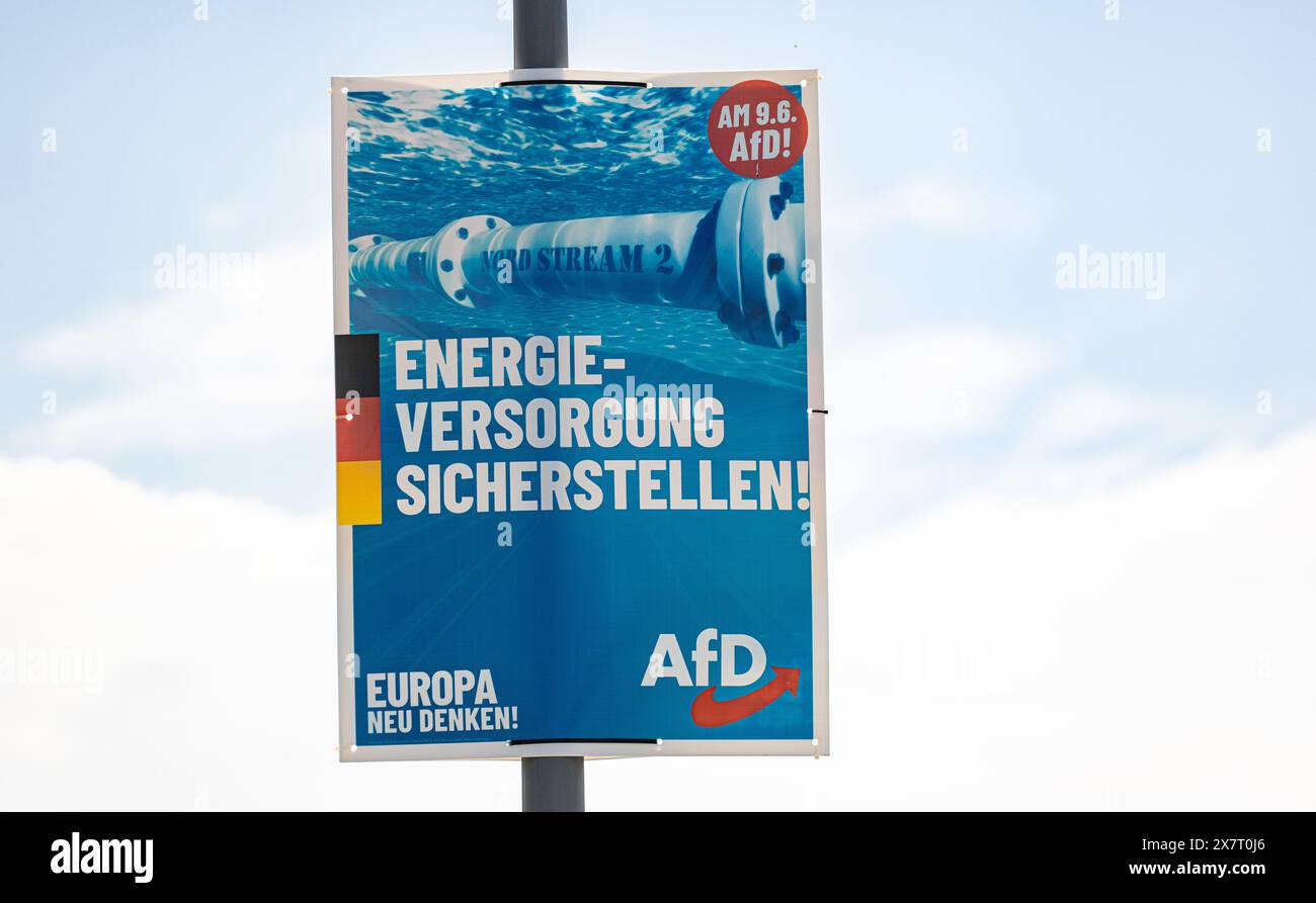 Stühlingen, Germany, 1st May 2024: An election poster for the ...