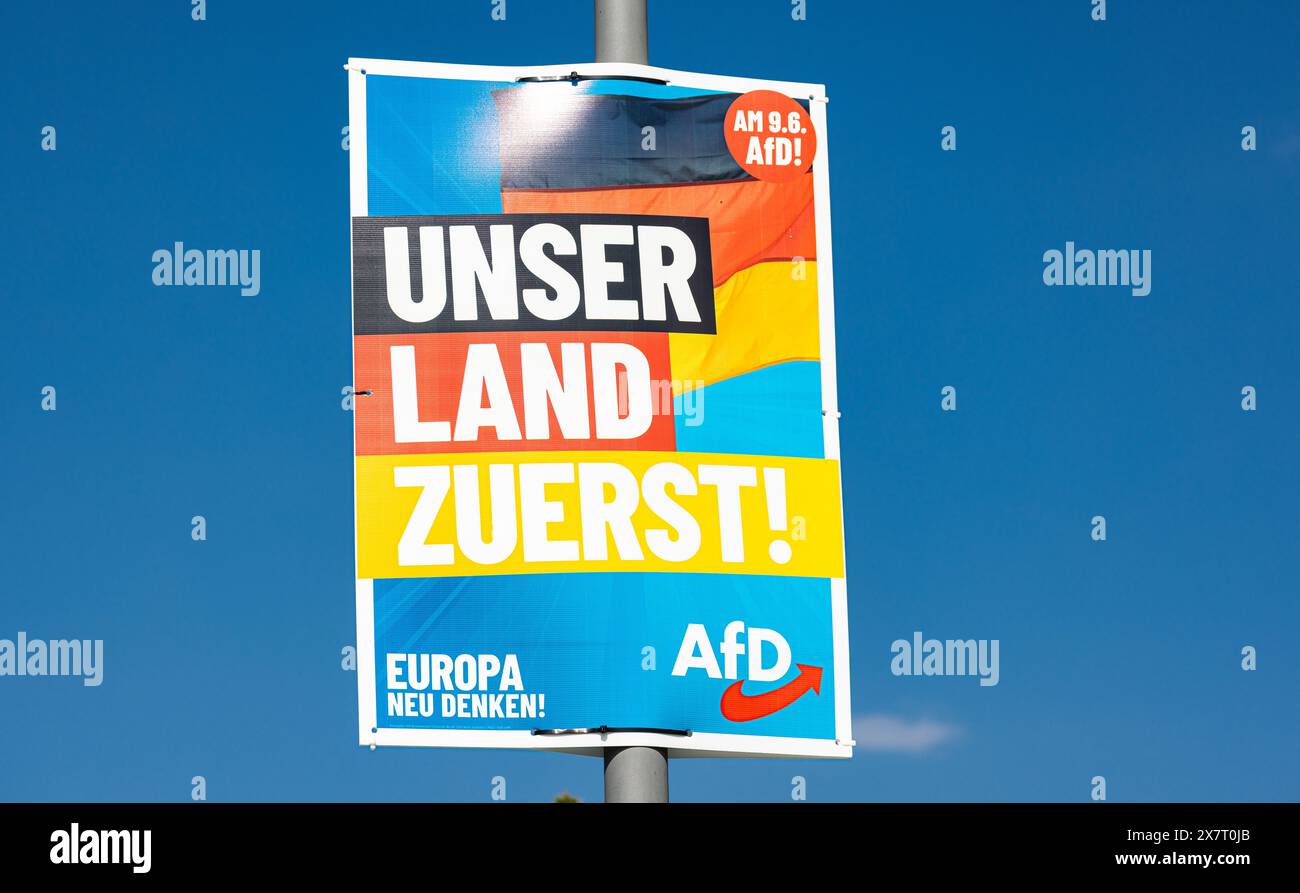 Stühlingen, Germany, 1st May 2024: An election poster for the ...