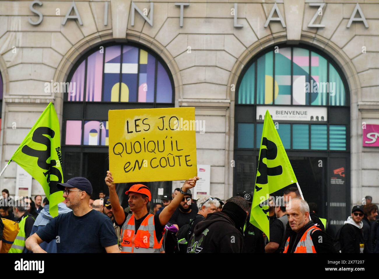 Paris France 21st May 2024 Action By Railway Workers Unions For 