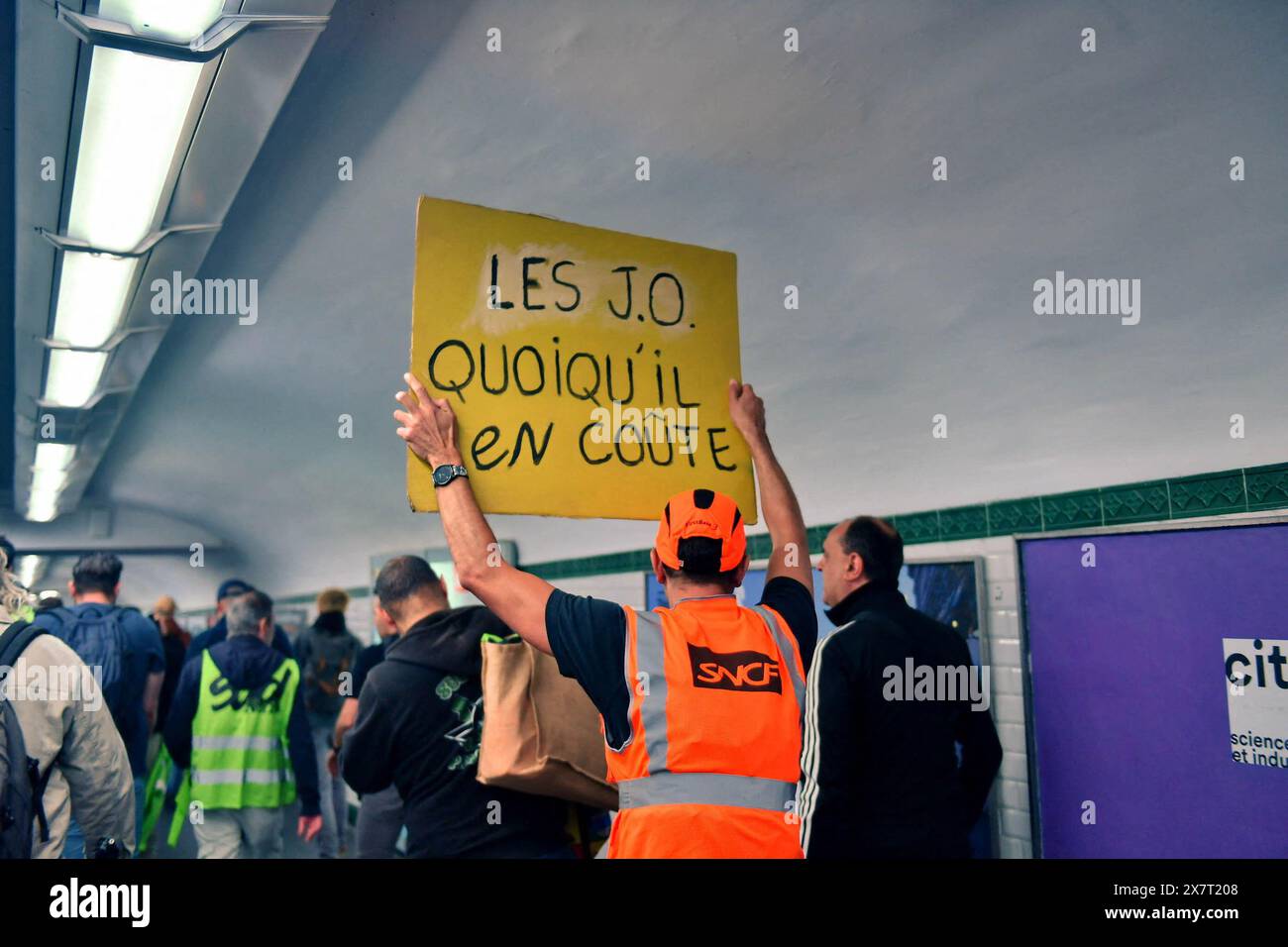 Paris France 21st May 2024 Action By Railway Workers Unions For 