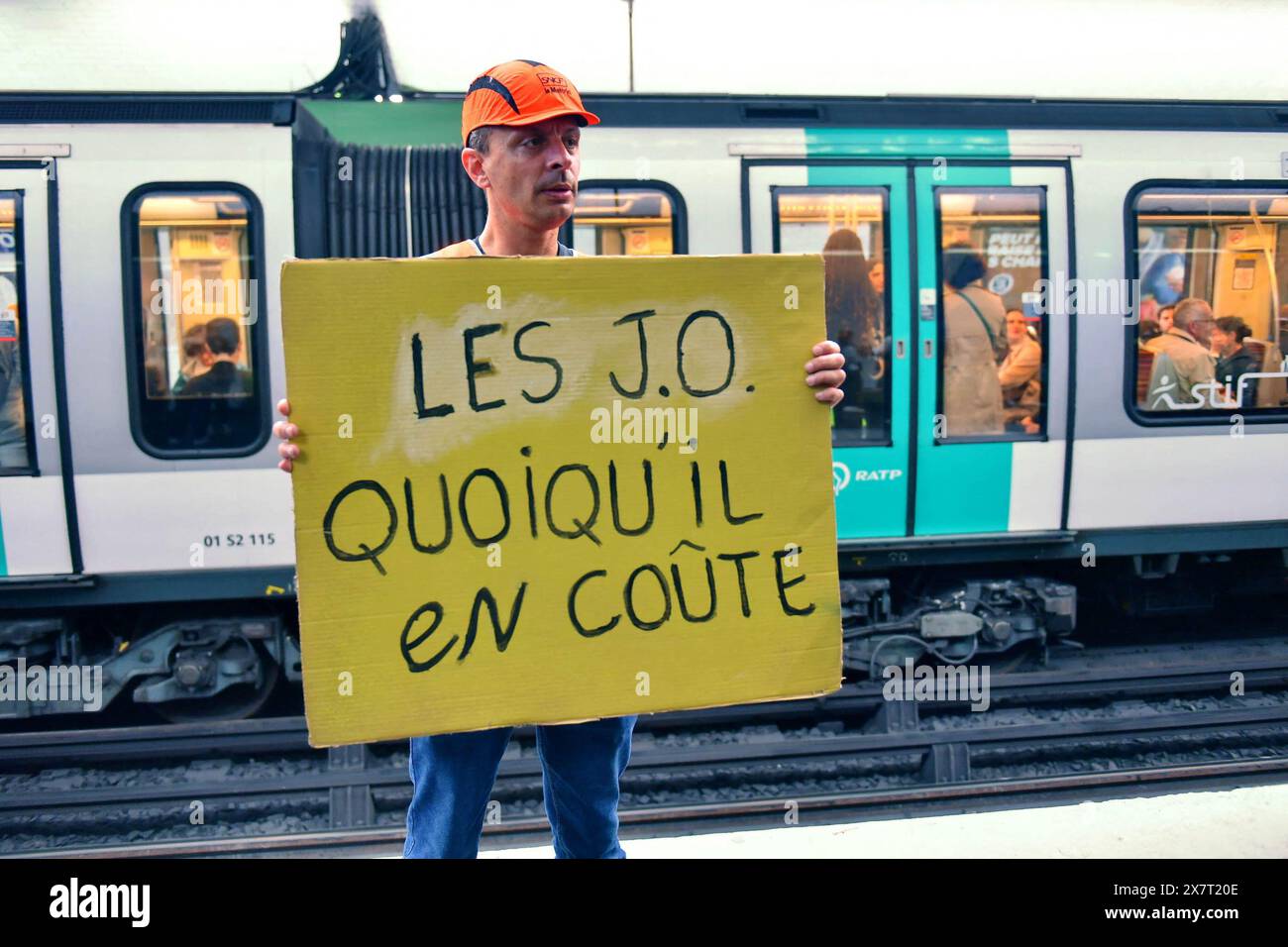 Paris France 21st May 2024 Action By Railway Workers Unions For 
