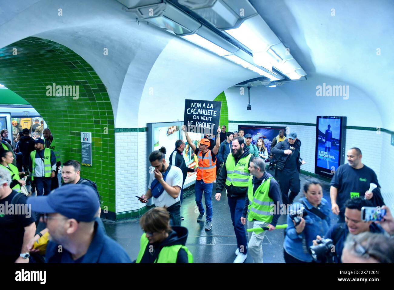 Paris France 21st May 2024 Action By Railway Workers Unions For 