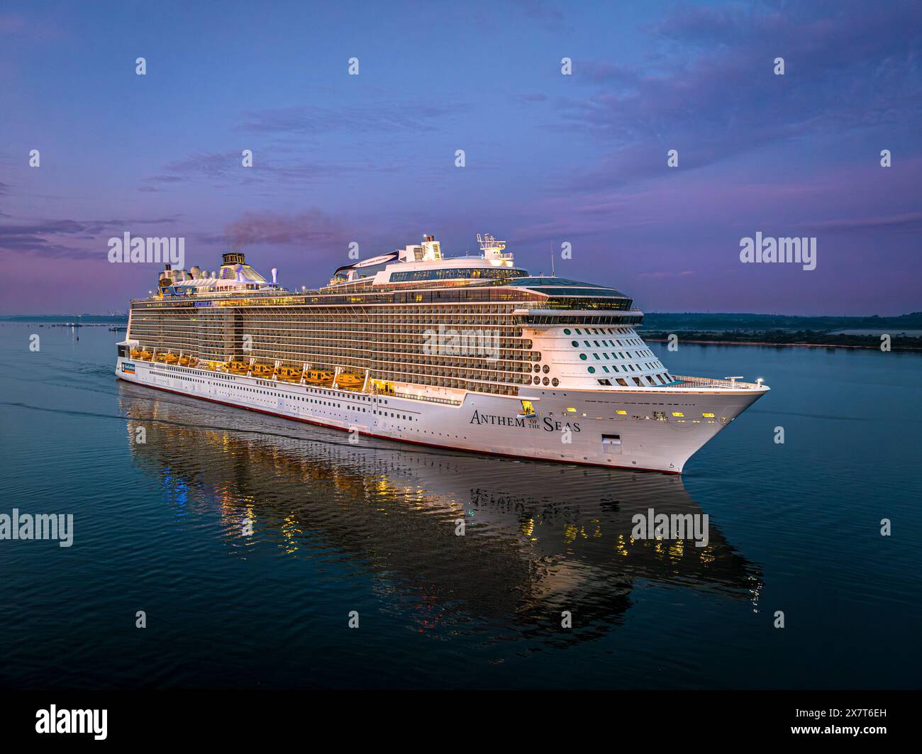 Southampton, UK 12 May 2024 Royal Caribbean Cruise ship Anthem of the