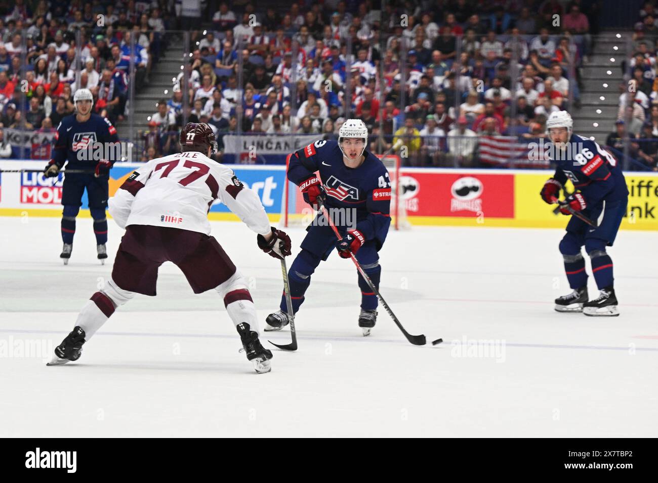 Ostrava, Czech Republic. 21st May, 2024. Latvia vs USA group B, match