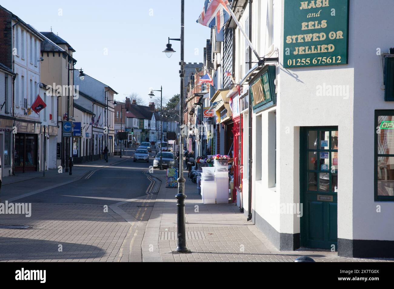 Shops in Walton on the Naze, Essex in the United Kingdom Stock Photo