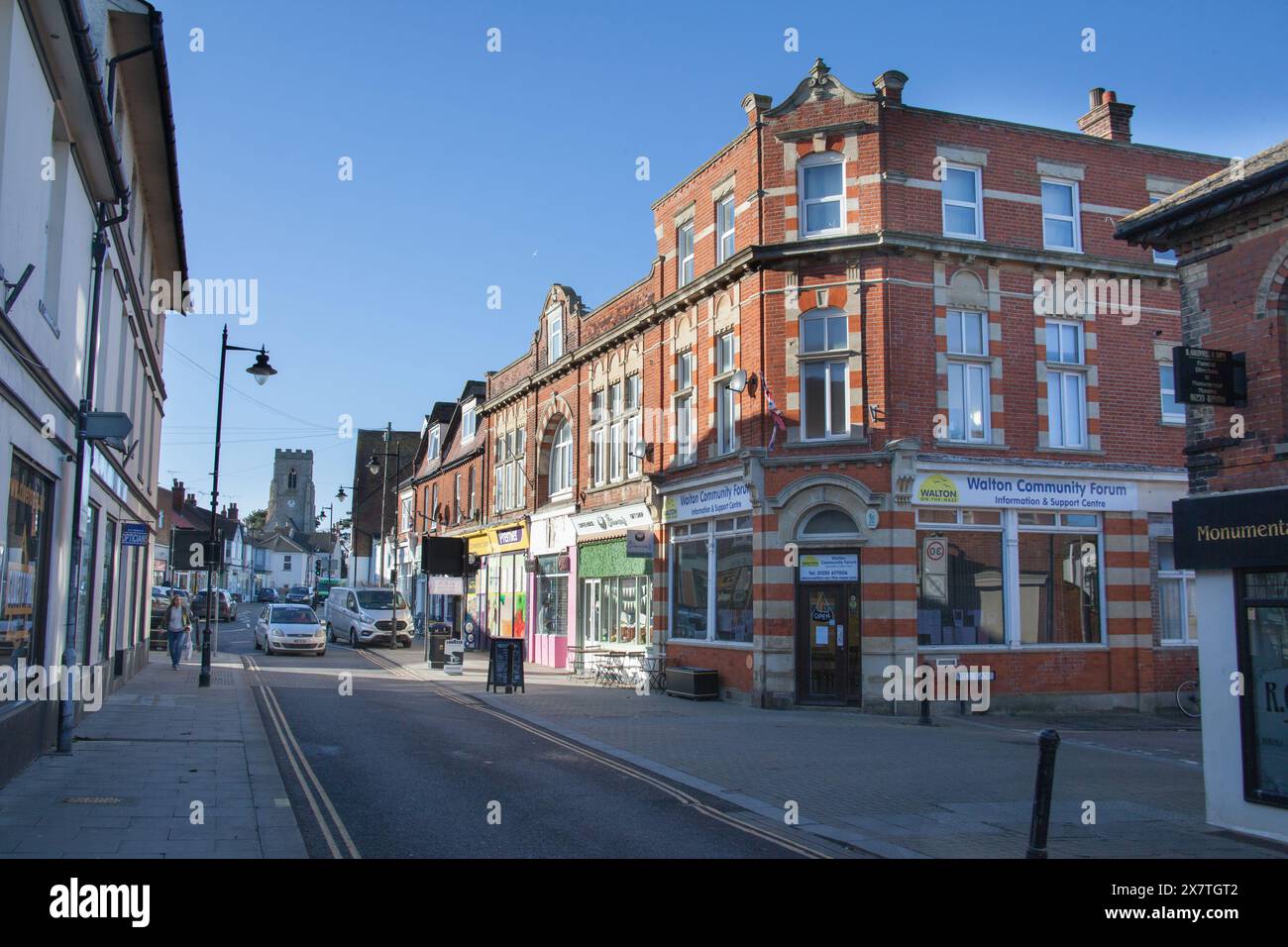 Shops in Walton on the Naze, Essex in the United Kingdom Stock Photo