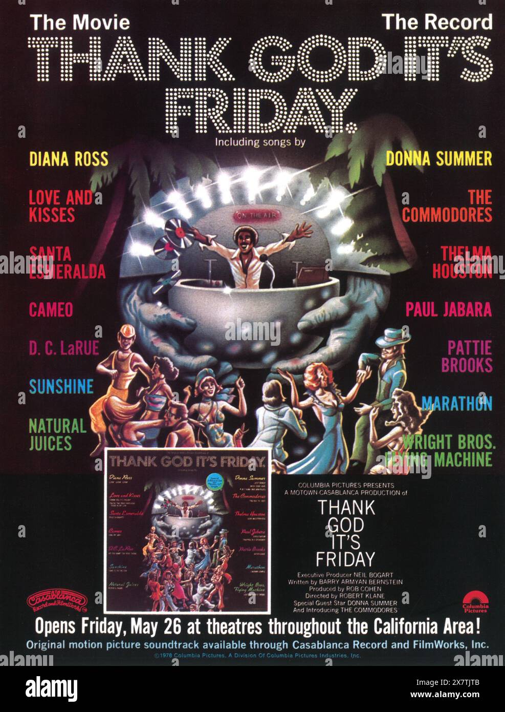 Klane 1978 Thank God It's Friday Motown musical film promo poster - Robert ...