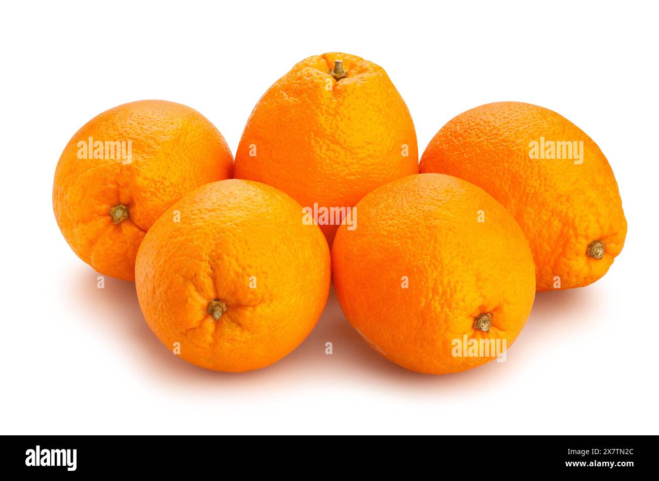 calabrian oval blond oranges path isolated on white Stock Photo