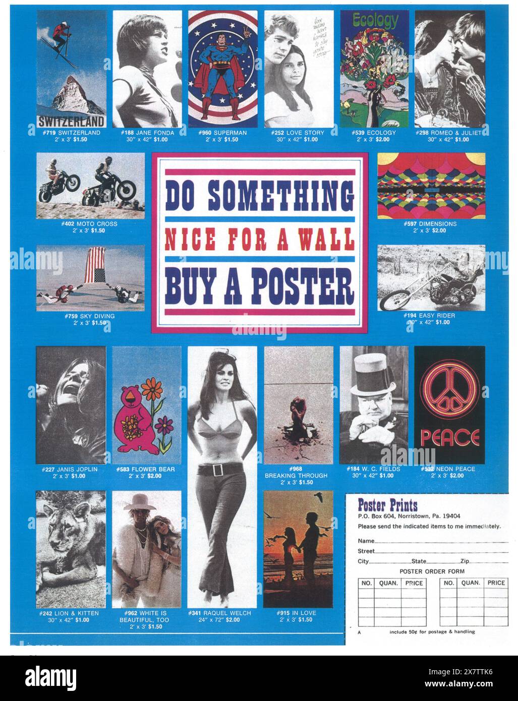 1971 Poster prints ad - do something nice for a wall - buy a poster! Stock Photo