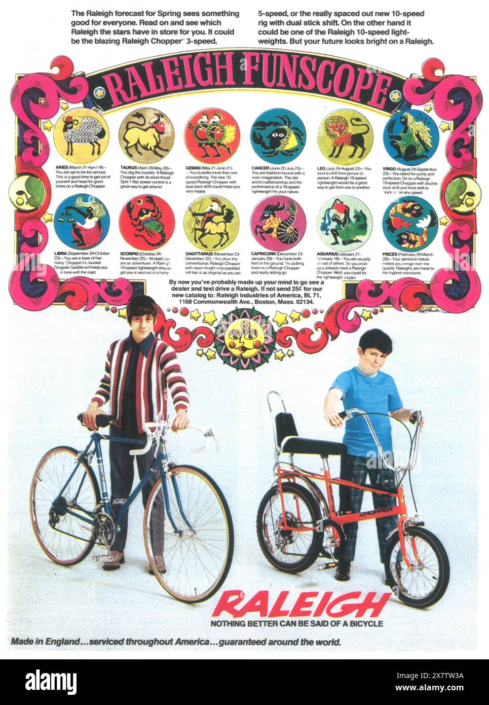 1971 Raleigh bikes ad - Raleigh Funscope Stock Photo