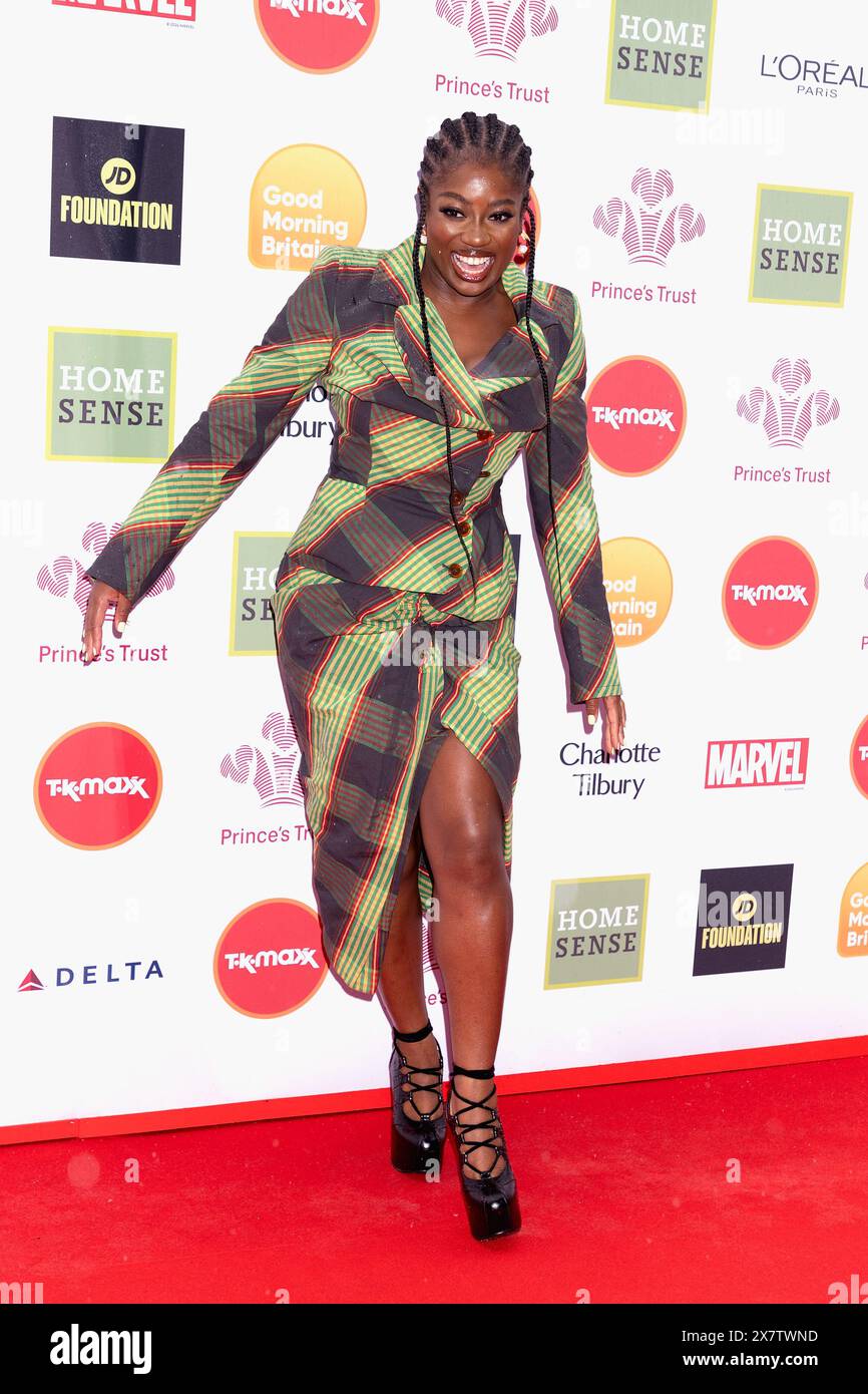 London, UK. May 21, 2024. Clara Amfo attends The Prince's Trust and TKMaxx & Homesense Awards 2024 Red Carpet Arrivals at the Theatre Royal, Drury Lane on May 21, 2024 in London, United Kingdom. Credit: S.A.M./Alamy Live News Stock Photo