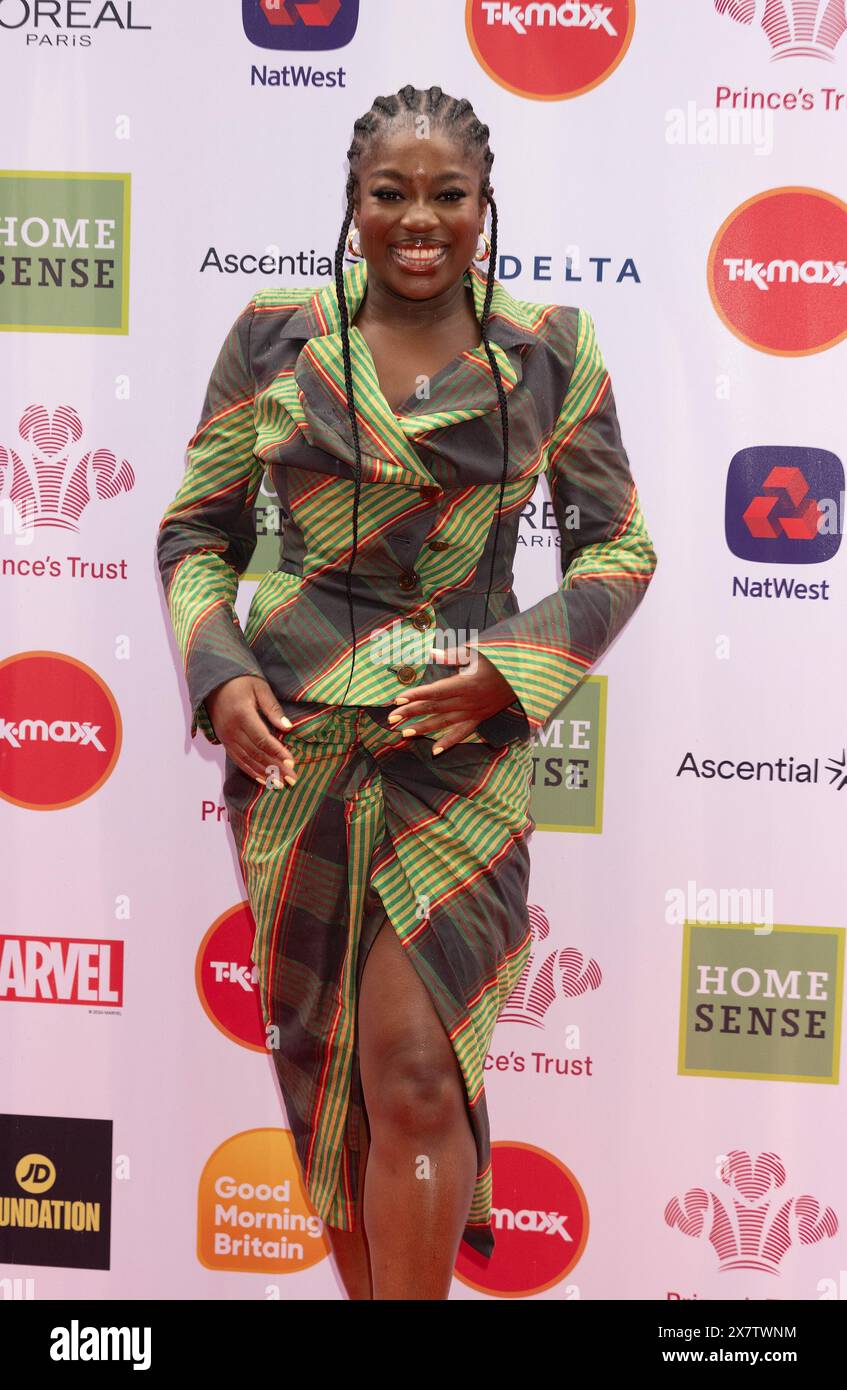 London, UK. May 21, 2024. Clara Amfo attends The Prince's Trust and TKMaxx & Homesense Awards 2024 Red Carpet Arrivals at the Theatre Royal, Drury Lane on May 21, 2024 in London, United Kingdom. Credit: S.A.M./Alamy Live News Stock Photo