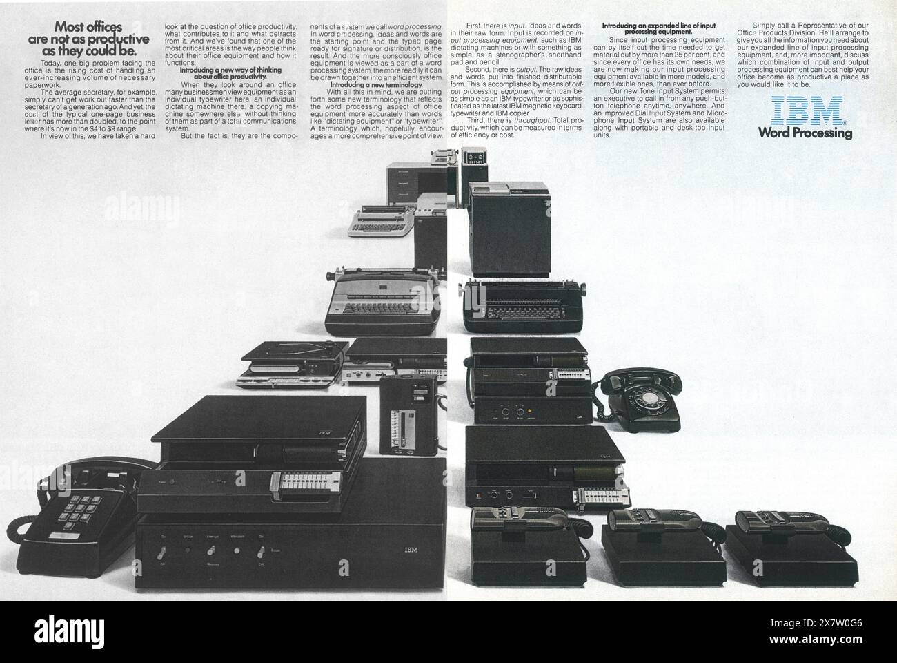 1972 IBM word processors ad Stock Photo