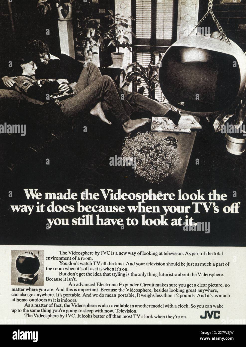 1970 JVC Videosphere ad Stock Photo