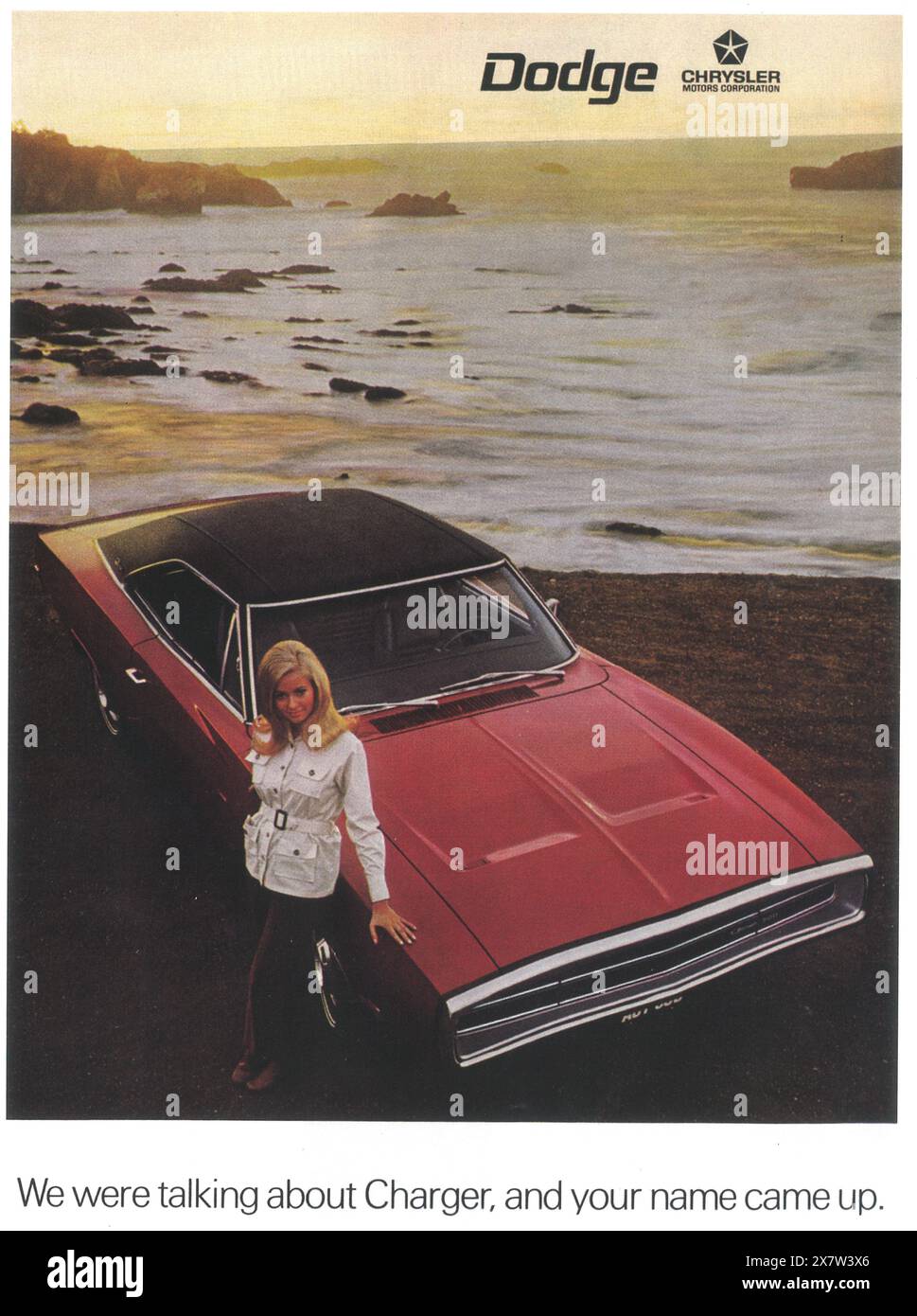 1970 Dodge Charger Hardtop Ad Stock Photo