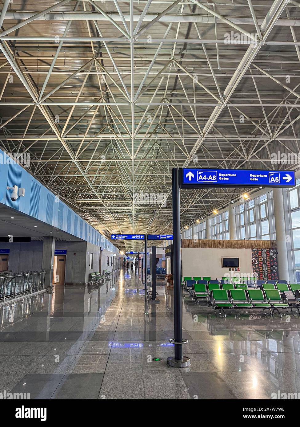 Lusaka International Airport terminal in Zambia Stock Photo