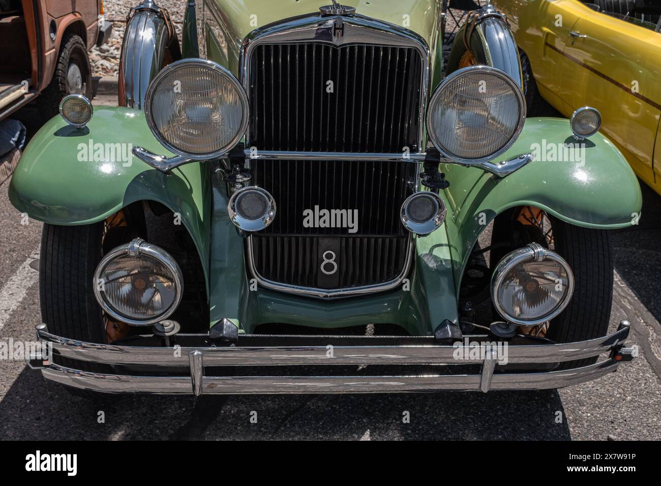 front end details from the 38th Annual Albuquerque Museum Car Show (New Mexico Stock Photo Alamy