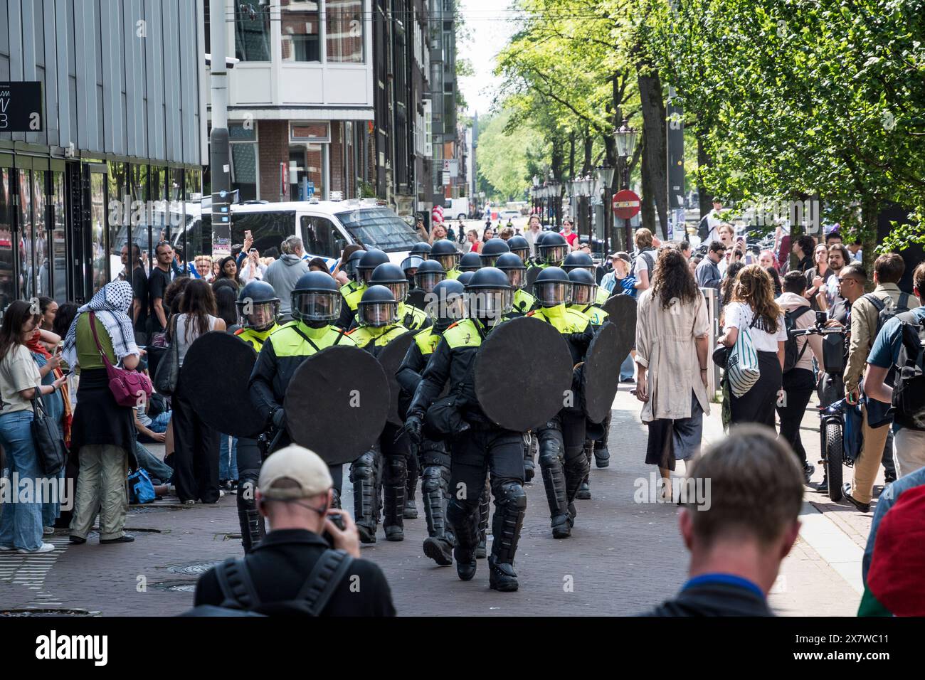 Amsterdam,The Netherlands,13th of may 2024.Pro palestine protests