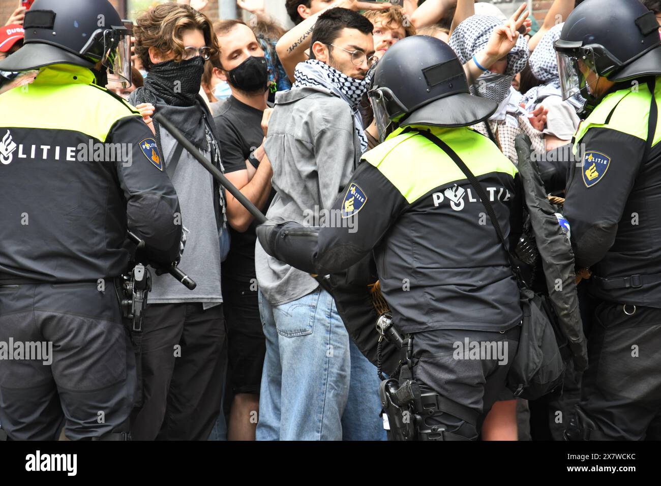 Amsterdam,The Netherlands,13th of may 2024.Pro palestine protests