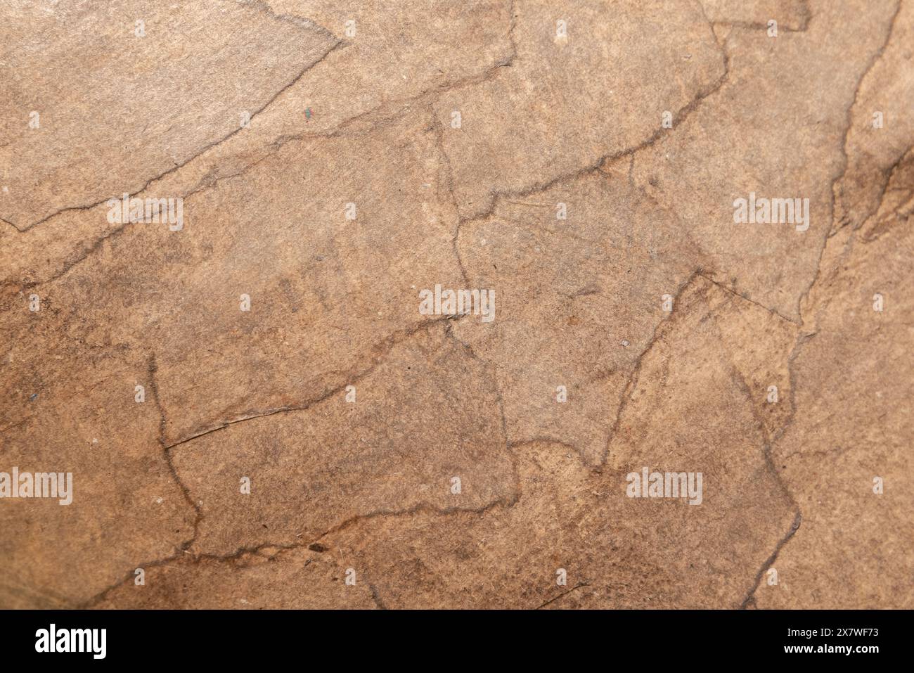 Background texture of paper mache, a composite material consisting of paper pieces or pulp, sometimes reinforced with textiles, and bound with an adhe Stock Photo