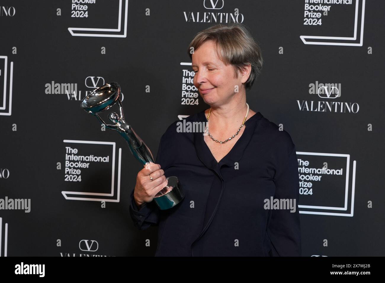 International Booker Prize 2024 winner Jenny Erpenbeck at the winner announcement at the Tate Modern, London. Picture date: Tuesday May 21, 2024. Stock Photo