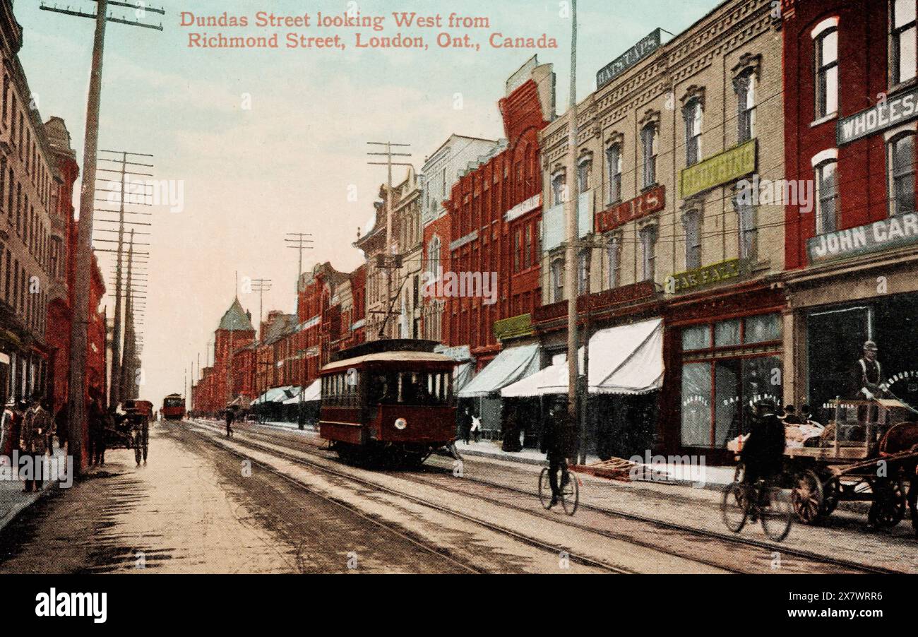 Photo postcard early electric trolley car SW Ontario(?) c. 1910s Photo postcard early electric trolley car SW Ontario(?) c. 1910s