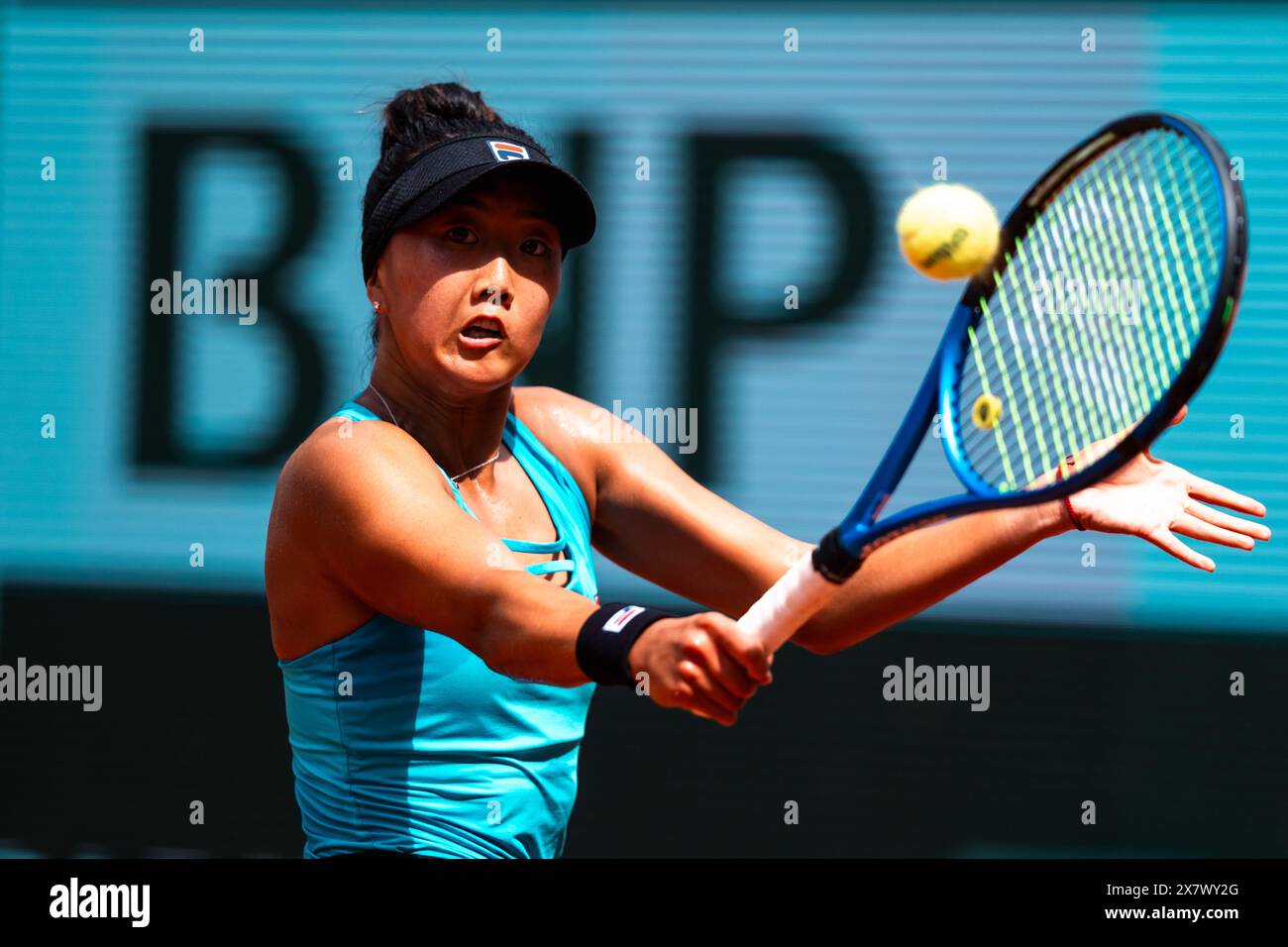 Paris, France. 21st May, 2024. Ann LI (USA) during the Roland-Garros 2024, ATP and WTA Grand Slam tennis tournament on May 21, 2024 at Roland-Garros stadium in Paris, France - Photo Alexandre Martins/DPPI Credit: DPPI Media/Alamy Live News Stock Photo