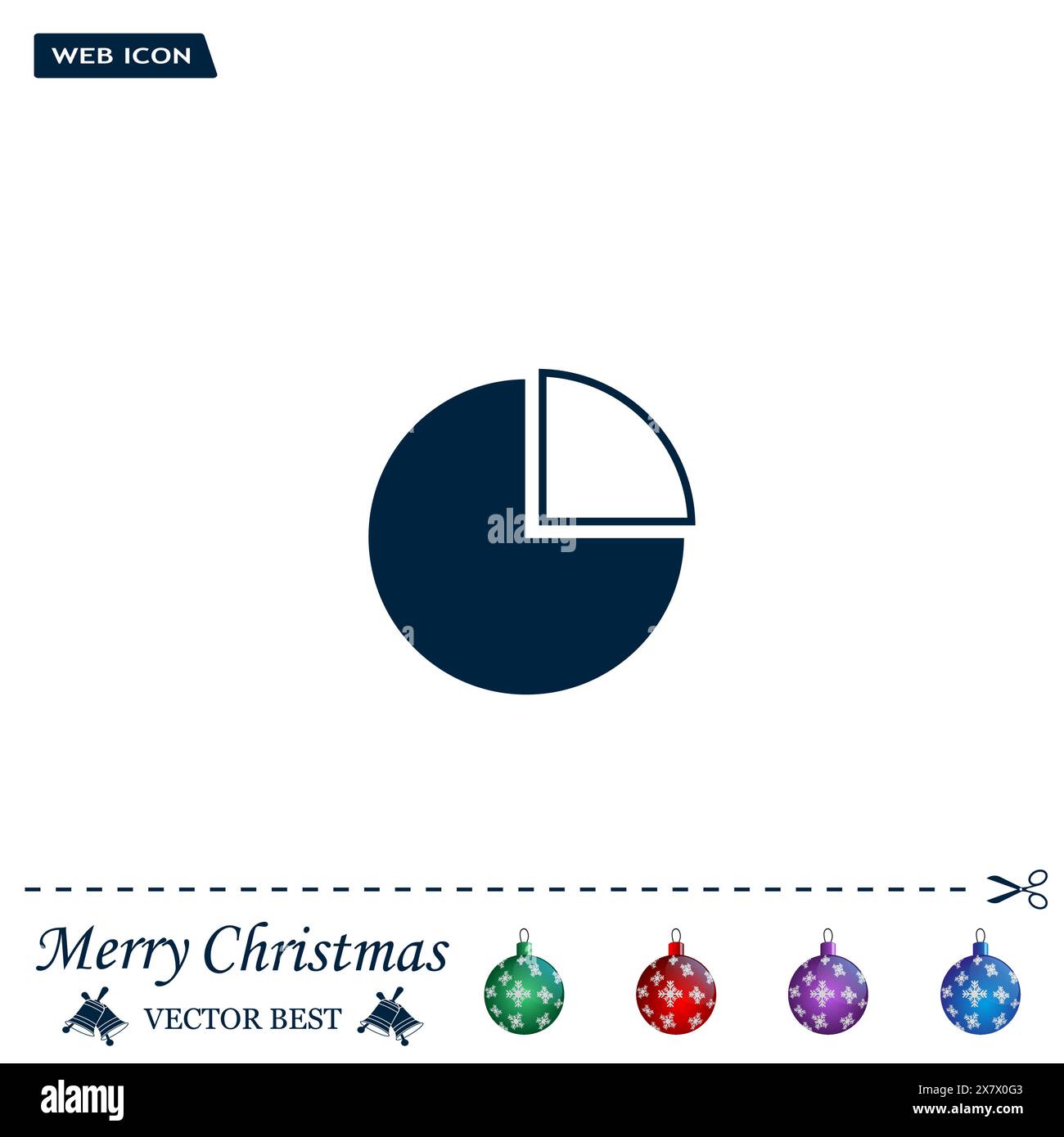 Pie Chart Icon Vector Stock Vector
