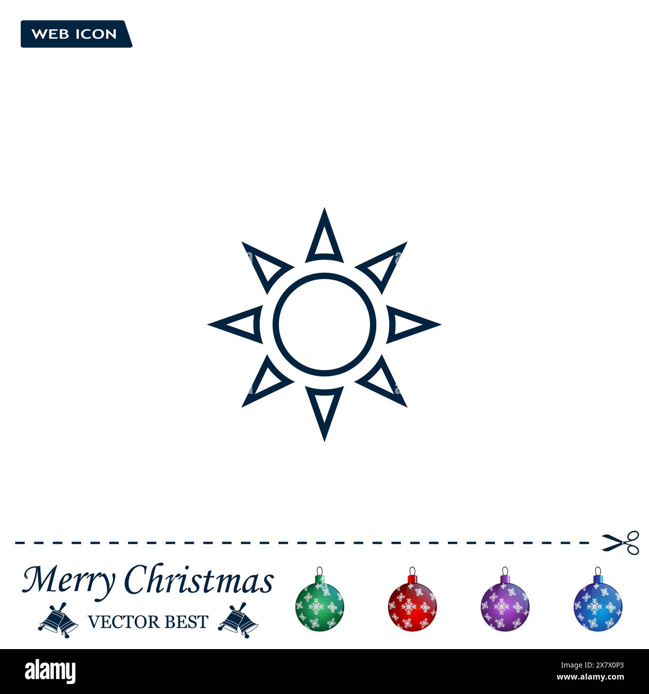 Sun - vector icon Stock Vector