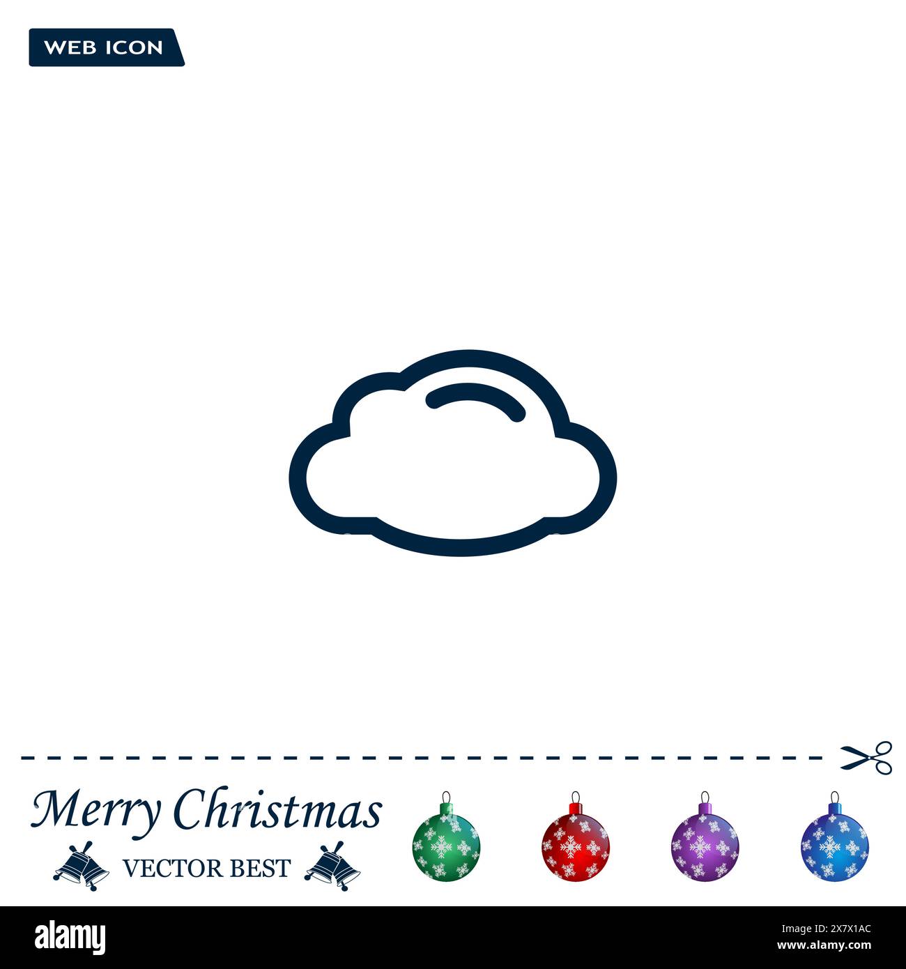 cloud icon, vector illustration. Flat design style Stock Vector