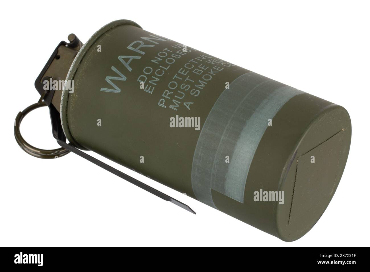 smoke hand grenade isolated on white background Stock Photo - Alamy