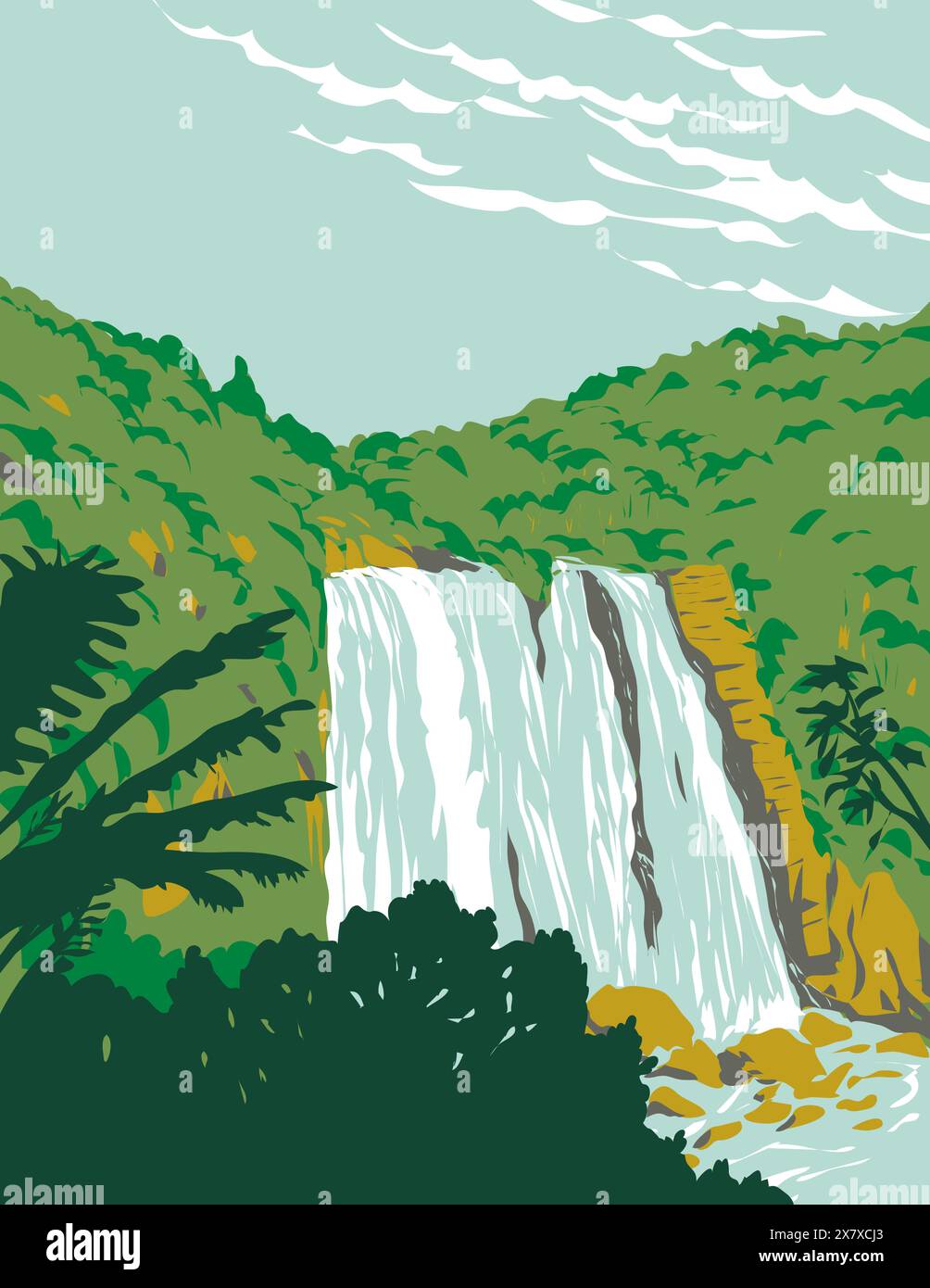 North island scenery Stock Vector Images Alamy