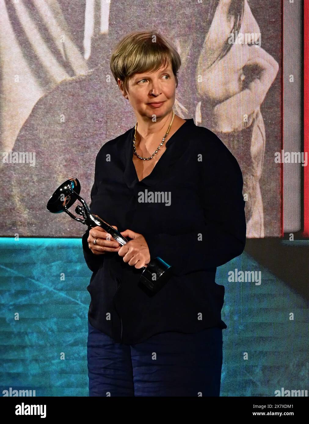 LONDON, ENGLAND MAY 21 2024 Author Jenny Erpenbeck, winners of the International Booker Prize